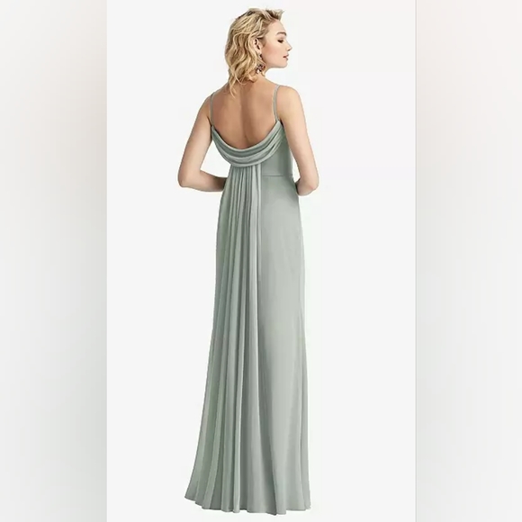 Wedding Season! 🤍 Dessy Collection After Six Cowl Back Chiffon Dress - Picture 4 of 9